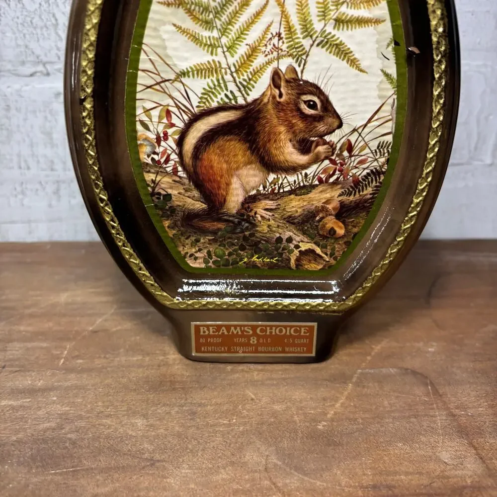Vintage Beam's Choice The Chipmunk Bourbon Whiskey Decanter